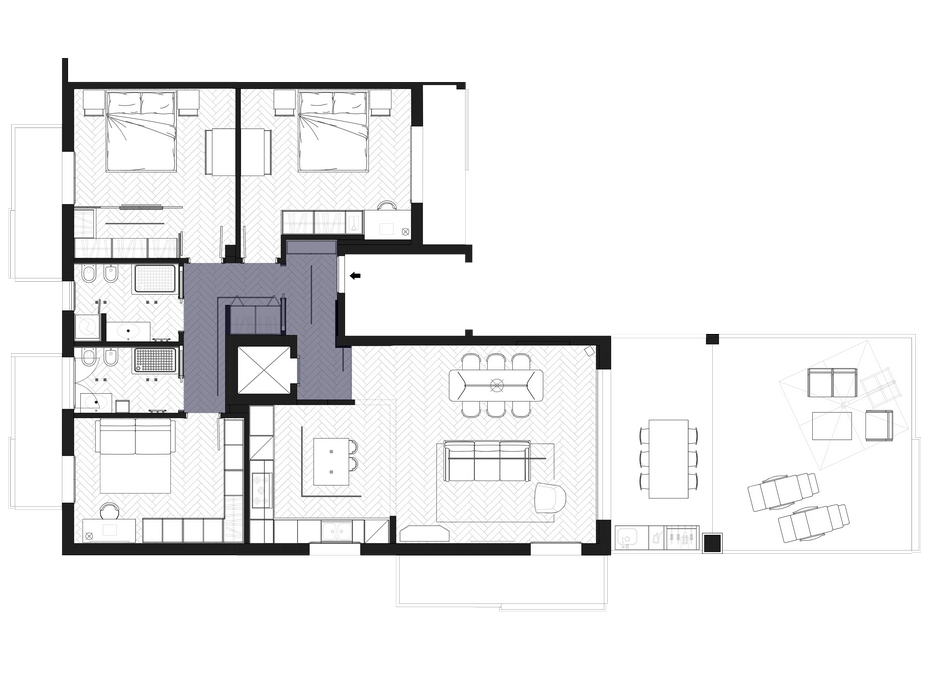 planimetria Casa Pascoli progettazione abitazione privata verona